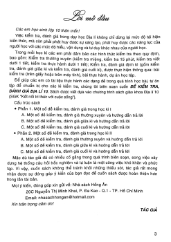 ĐỀ KIỂM TRA, ĐÁNH GIÁ ĐỊA LÍ LỚP 10 (Theo chương trình GDPT mới - Bám sát SGK Kết nối tri thức với cuộc sống)